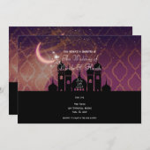Invitation Moon Glow Arabe Nights Mariage marocain (Devant / Derrière)