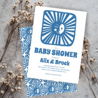 Moon Glow Boho Modern Cute Baby shower personnalis