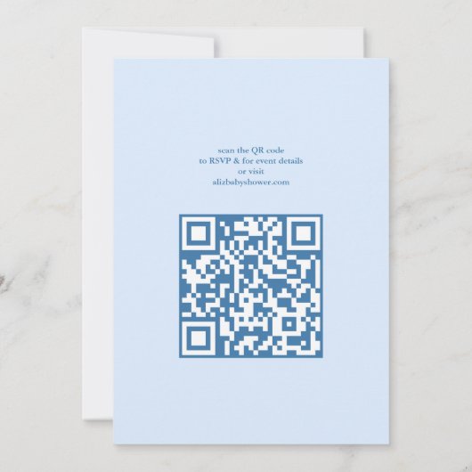 Invitation Moon Glow Boho Moderne mignon Baby shower QR perso (Dos)