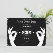 Invitation Moon mystical magic hand  (Debout devant)