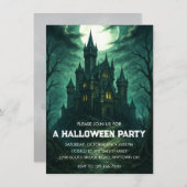 Invitation Moonlit Haunted Castle Halloween Party (Devant / Derrière)
