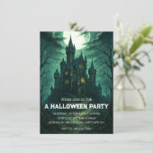 Invitation Moonlit Haunted Castle Halloween Party (Debout devant)