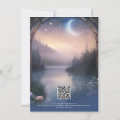 Invitation Moonlit Mountain Forest Lake Stars Détails du Mari (Dos)