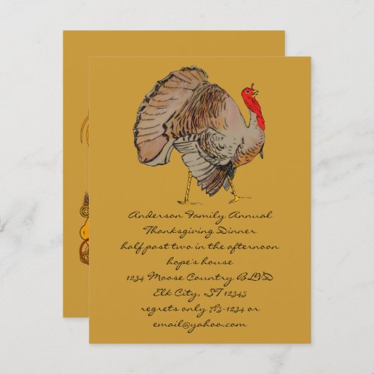 Invitation Moose Christmas (Devant / Derrière)