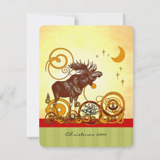 Invitation Moose Christmas (Dos)