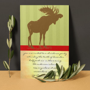 Invitation Moose Christmas