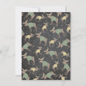 Invitation Moose et Baby shower rustique des bois d'hiver (Dos)