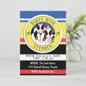 Invitation Moosicienne fête d'anniversaire (Debout devant)