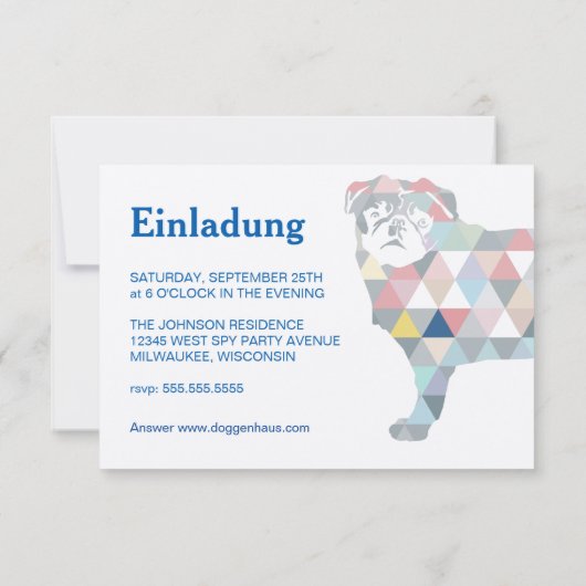 Invitation Mops Einladungen (Dos)