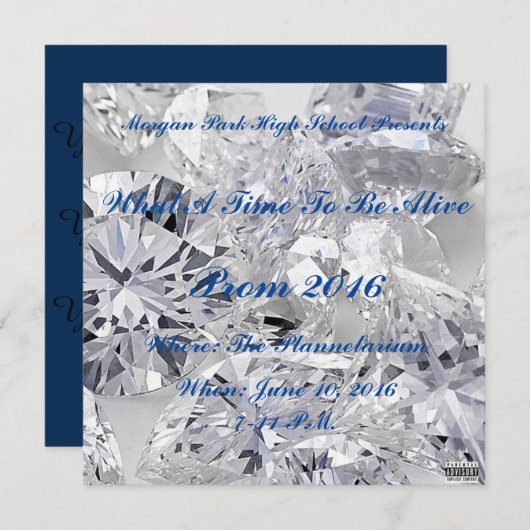 Invitation Morgan Park Prom (Devant / Derrière)