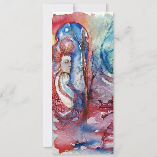 Invitation MORGANA, bleu rose pourpre rouge blanc (Devant)