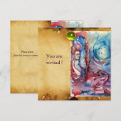 Invitation MORGANA, gemme de parchemin (Devant / Derrière)