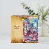 Invitation MORGANA, gemme de parchemin (Debout devant)