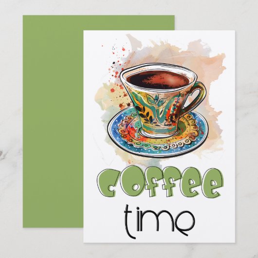 Invitation Morning Bliss : Café arabe Qahwa ♥ (Devant / Derrière)