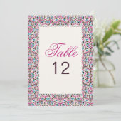 Invitation Moroccan Lattice Geo Mandala Wedding Table Number (Debout devant)