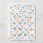 Invitation Moroccan Tile Palm Tree & Hibiscus Bridal Shower  (Dos)