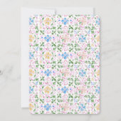 Invitation Moroccan Tile Tropical Hibiscus Wedding (Dos)