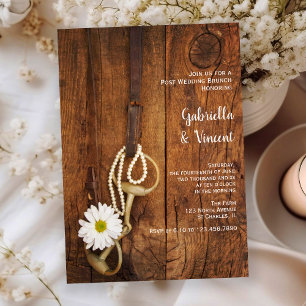 Invitation Morsure de cheval White Daisy Post Mariage Brunch 