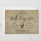 Invitation Mort à ma fête des 20 ans (Devant)