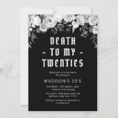 Invitation Mort à ma fête du 30e anniversaire de la vingtaine (Devant)