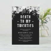Invitation Mort à ma fête du 30e anniversaire de la vingtaine (Debout devant)