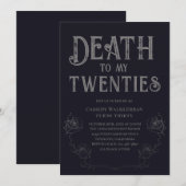 Invitation Mort à mes 20 ans 30e anniversaire (Devant / Derrière)