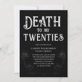 Invitation Mort à mes 20 ans 30e anniversaire (Devant)