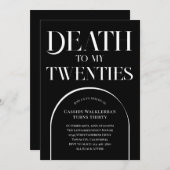 Invitation Mort à mes 20 ans 30e anniversaire (Devant / Derrière)