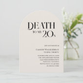 Invitation Mort à mes 20 ans 30ème anniversaire (Debout devant)