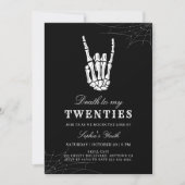 Invitation Mort À Mes Années D'Halloween Gothique Anniversair (Devant)