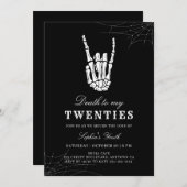 Invitation Mort À Mes Années D'Halloween Gothique Anniversair (Devant / Derrière)