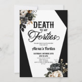 Invitation Mort à mes quarante Floral 50e Anniversaire (Devant)