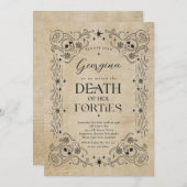 Invitation Mort à mes quarante Halloween 50e fête d'anniversa (Devant / Derrière)