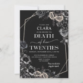 Invitation Mort à mes vingt Floral 30e anniversaire (Devant)