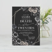 Invitation Mort à mes vingt Floral 30e anniversaire (Debout devant)