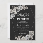 Invitation Mort à mes vingt Floral 30e anniversaire (Devant)