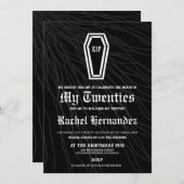 Invitation Mort à mon anniversaire de 20 ans (Devant / Derrière)