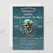 Invitation Mort à mon crâne de jeunesse Kraken 30e fête d'ann (Devant)