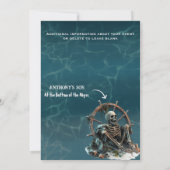 Invitation Mort à mon crâne de jeunesse Kraken fête du 40e an (Dos)