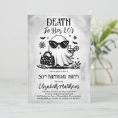 Invitation Mort à son cocktail fantôme de 20 ans Fête d'anniv (Debout devant)