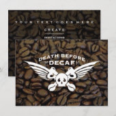Invitation mort avant café beiche (Devant / Derrière)
