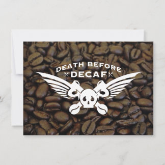 Invitation mort avant café beiche