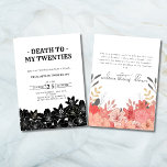 Invitation Mort minimaliste à mes 20 ans 30e anniversaire<br><div class="desc">Comme nous disons au revoir aux années 20 et bienvenue à la floraison des années 30!</div>