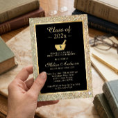 Invitation Mortar Pestle Pharmacy School Graduation Party