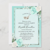 Invitation Mortar Pestle Rx Pharmacy School Grad Party Turquo (Devant)