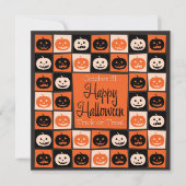 Invitation Mosaïque citrouille d'Halloween (Devant)