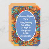 Invitation Mosaïque colorée des nuits arabes (Devant / Derrière)