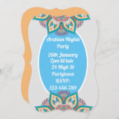 Invitation Mosaïque colorée des nuits arabes (Devant / Derrière)