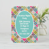 Invitation Mosaïque colorée des nuits arabes (Debout devant)