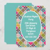 Invitation Mosaïque colorée des nuits arabes (Devant / Derrière)